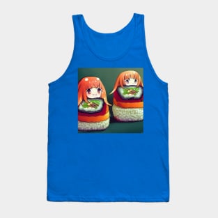 Kawaii Anime Sushi Tank Top